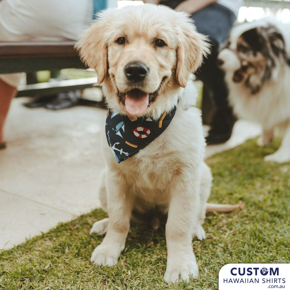 We design Custom Bandanas for Pets(or Humans). Made to match with your shirts.