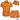 Orange shirt, shorts and bucket hat with tropical pattern on a white background