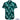 Green patterned shirt with palm leaf design on a white background, featuring 'Island Style Clothing' brand.