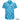 Blue shirt with palm tree and beach chair pattern on a white background