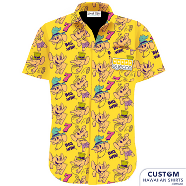 Eyecon Services Pty Ltd ordered some fun Aloha Friday / Christmas Shirts. They design video games. Custom Hawaiian Shirts