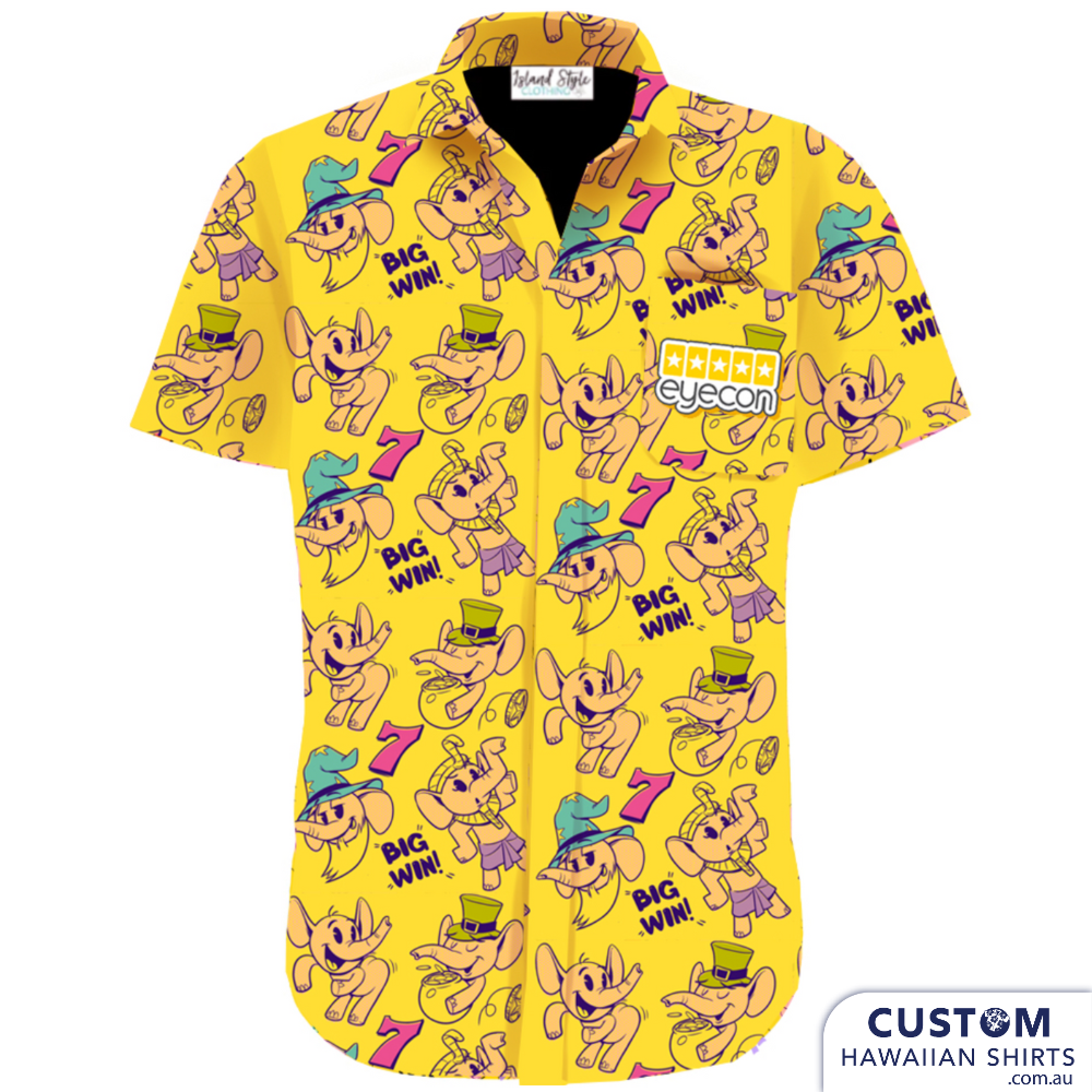 Eyecon Services Pty Ltd ordered some fun Aloha Friday / Christmas Shirts. They design video games.   Custom Hawaiian Shirts
