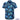 Navy blue shirt with blue palm tree pattern on a white background, featuring 'Island Style Clothing' brand.