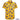 Yellow shirt with blue palm tree pattern on a white background