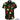 Hawaiian shirt with tropical floral pattern on a white background