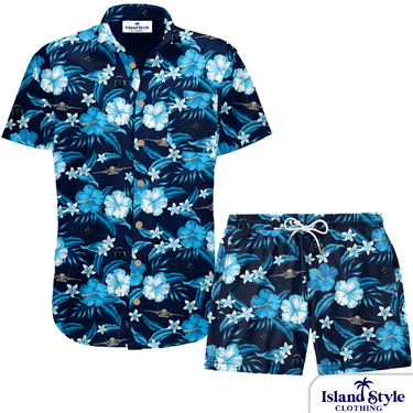Proud to design and supply these personalised custom Hawaiian shirts for UVMFA 214 USA.