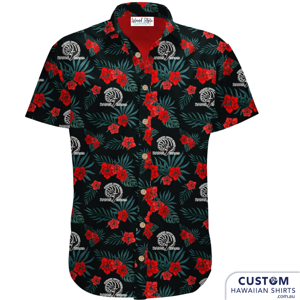 Show off your team pride with our custom footy Hawaiian shirts for the Geelong Rugby Club in Victoria! Made specifically for the club, these vibrant shirts feature the team's logo and colors. Perfect for game days or casual wear, they'll have you feeling like a true fan. Get yours today!