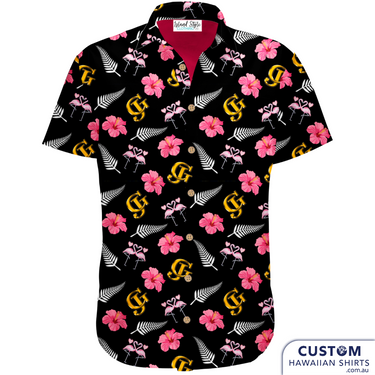 Friends and family in Cairns rocked these custom-designed Hawaiian shirts and at their wedding celebrations. They wanted a blue ocean background with flowers, palms and large shells. Let us design some personalised shirts for your special event. 100% Cotton Embossed Coconut Buttons Free design - Sunshine Coast, QLD.