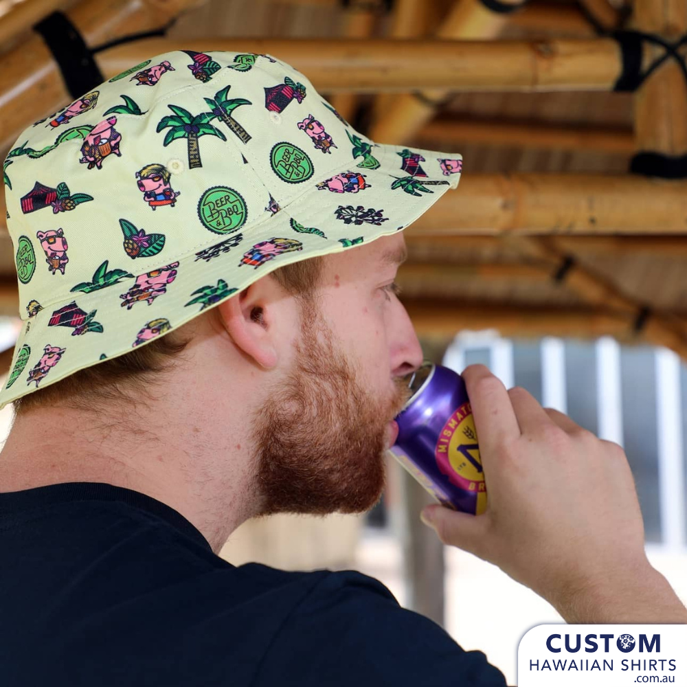 Beer BBQ Festival Merchandise Custom Bucket Hats Custom Hawaiian Shirts