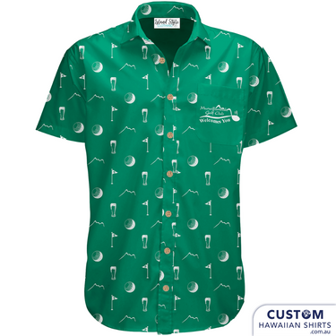 Murwillumbah Golf Club in Northern Rivers, NSW wanted some stylish new shirts. We designed these with golf galls, beer glasses, flags and incorporated their logo through the design. We think it's a hole in one! They will look smart from the links to the club room.