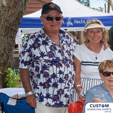 Southport Yacht Club on the Gold Coast had new personalized Hawaiian shirts for staff uniforms and merch. 100% Cotton 1 x chest pocket Coconut shell buttons