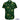 Green Hawaiian shirt with island-themed design on a white background