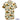 Beige shirt with island-themed pattern featuring horses, airplanes, and palm trees on a white background.