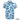 Short-sleeve shirt with blue floral pattern on a white background, featuring 'Island Style Clothing' branding.