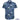 Short-sleeve shirt with island-themed pattern on a white background