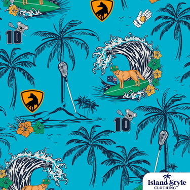 Celebrating team spirit in 2024 with the Good Old Dingos custom Tournament Shirts, designed exclusively for the Lacrosse Worlds in Waikiki, Hawaii, USA. These customised Hawaiian shirts combine vibrant, eye-catching patterns with comfortable fabric.