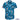 Blue floral patterned shirt with printed faces and text, featuring 'Island Style Clothing' branding.