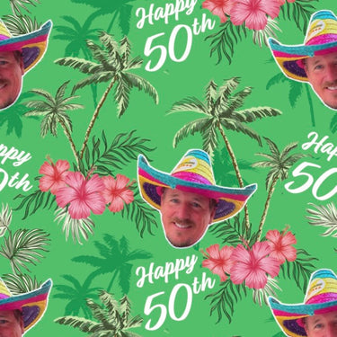 Kane's 50th Birthday Custom Face Hawaiian Shirts