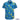 Blue Hawaiian shirt with yellow palm tree and wave pattern on a white background