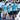 People on a boat wearing matching blue shirts with a visible brand logo.