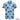Blue shirt with black and white swan pattern on a white background, featuring 'Island Style Clothing' brand.