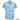 Blue Hawaiian shirt with palm tree and beach ball pattern on a white background