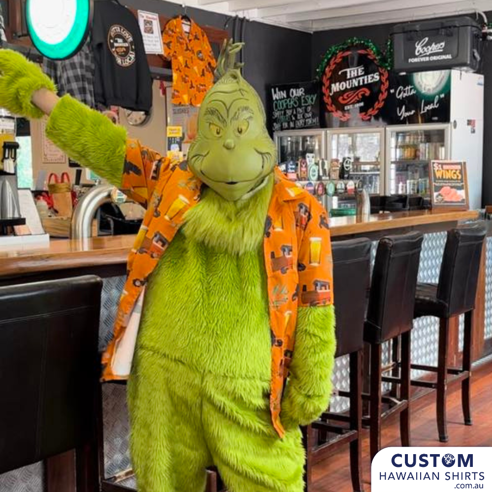 Mount Helena Tavern wanted some funky new custom hospitality uniforms in a modern Aussie look with Bush Chook beer cans, a dog, burgers and gum leaves.&nbsp;