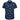 Nautical-themed shirt with gold patterns on a blue background