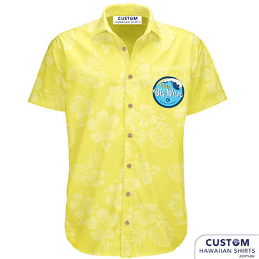 Bespoke conference shirts for Ride the Big Wave 2021 Conference where professionalism meets fun. They wanted someone monotone and a subtle Hawaiian vibe. We also incorporated their logo on the chest pocket.