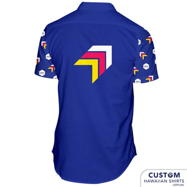 SMSF Association - Conference Shirts 2024. This is their third conference Made-To-Order Custom Hawaiian Shirt order with us.  100% soft rayon Open collar Chest pocket