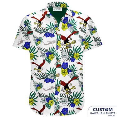 Island Knights, Sea Combat Two-Five, USA Marines new - Custom Military Hawaiian Shirts.  Off Duty Essentials. 100% Cotton Hawaiian Shirts 