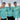 Three men wearing matching blue patterned shirts with a brand logo, standing outdoors.