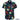 Hawaiian shirt with tropical floral pattern on a white background