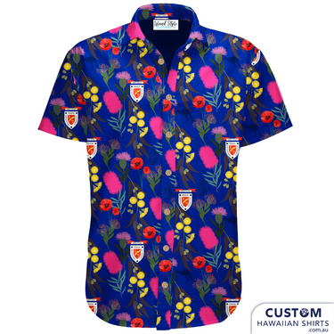 Proud to design and supply these gorgeous custom Hawaiian shirts for the United States Marine Corps.