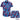 Blue tropical pattern shirt and shorts set with 'Island Style' branding on a white background.