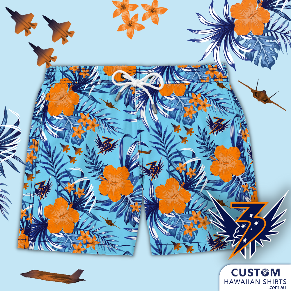 Customised swim Shorts for ADF also available in recycled material.