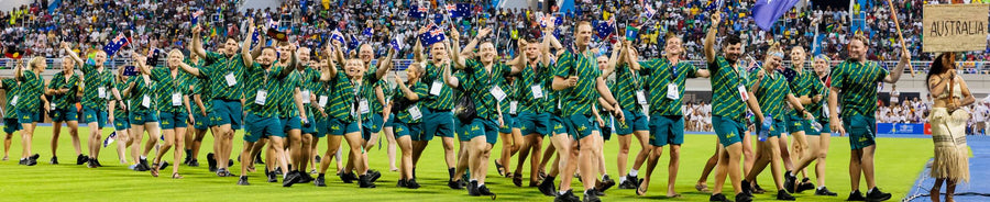custom hawaiian shirts australia corporate uniforms aussie olympics comittee sports team