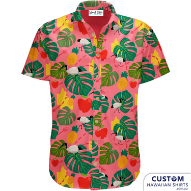 Classic Aussie-designed CONQR - QLD Contingent to Apple Isle Moot. These amazing troop designed these cool Rovers shirts themselves.  100% cotton Custom Hawaiian Shirts