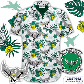 Strike SQD VFA195, USA Navy - Custom Hawaiian Military Shirts. We also supplied a green version.