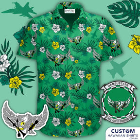 Strike SQD VFA195, USA Navy - Custom Hawaiian Military Shirts. We also supplied a green version.