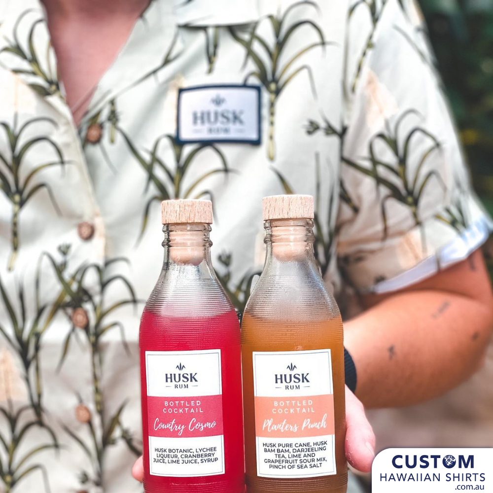 Husk Distillery | Fully Customised Uniforms and Merch – Custom Hawaiian ...