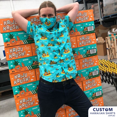 KAIJU! Beer - Hawaiian Shirts, Shorts & Face Masks