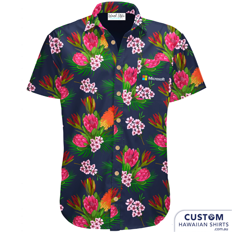 Microsoft, Sydney Custom Uniforms Custom Hawaiian Shirts