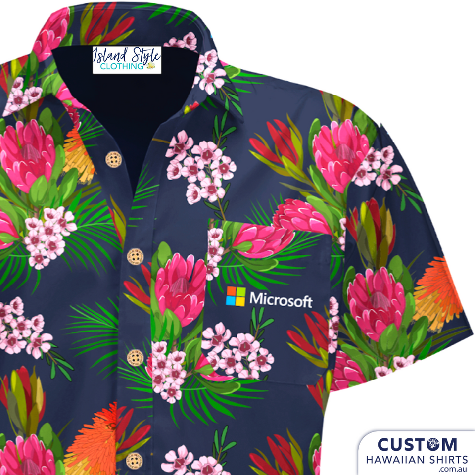 Microsoft, Sydney Custom Uniforms Custom Hawaiian Shirts